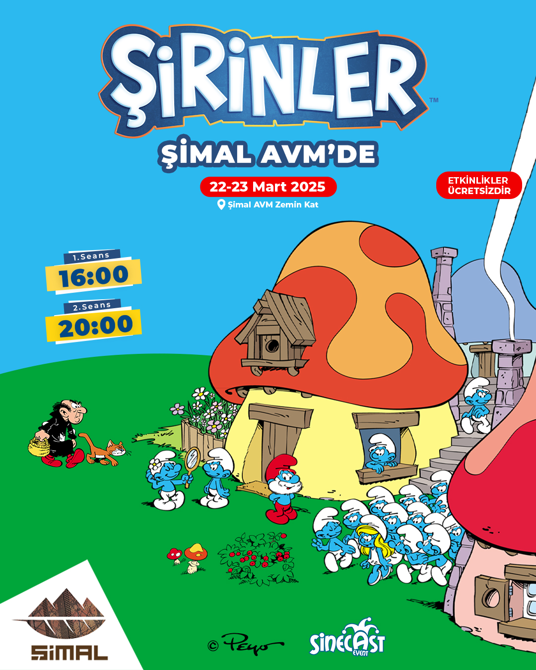 Şirinler Şimal AVM’de!